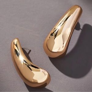 Anthropologie Golden Bottega Veneta-Inspired Earrings